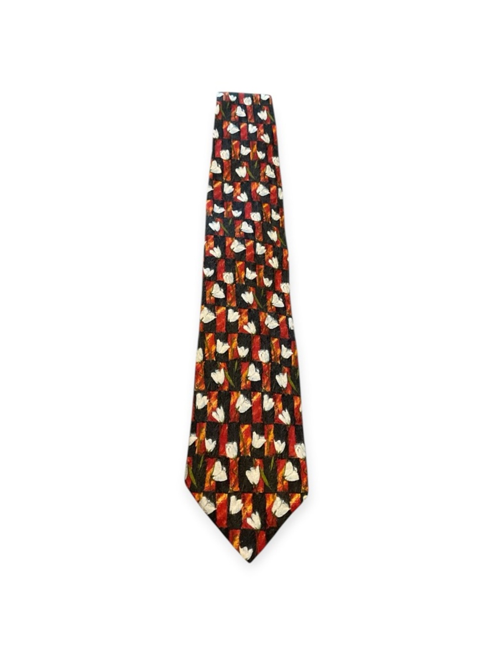 Men’s Ermenegildo Zegna 100% silk tulip design‎ tie, size one size